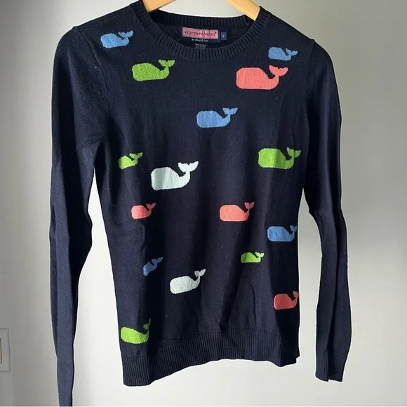 Vineyard Vines Whale Crewneck Sweater - Picture 1 of 4